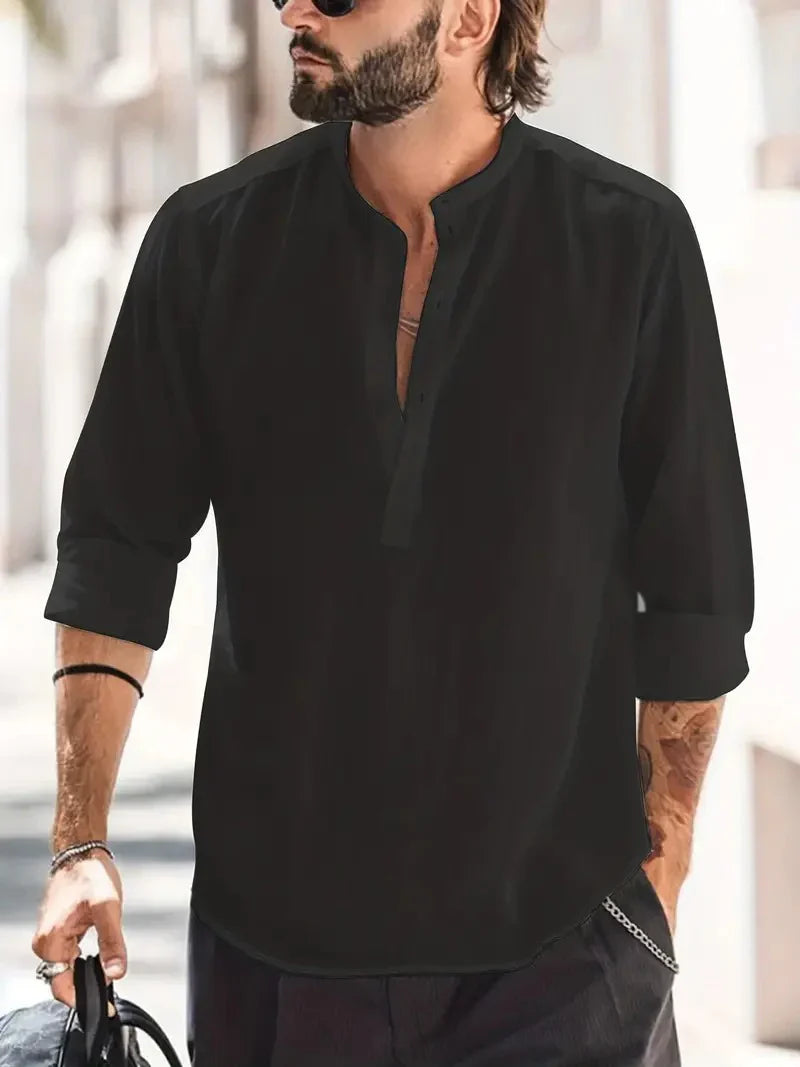 Jacob – Camicia in lino a maniche lunghe