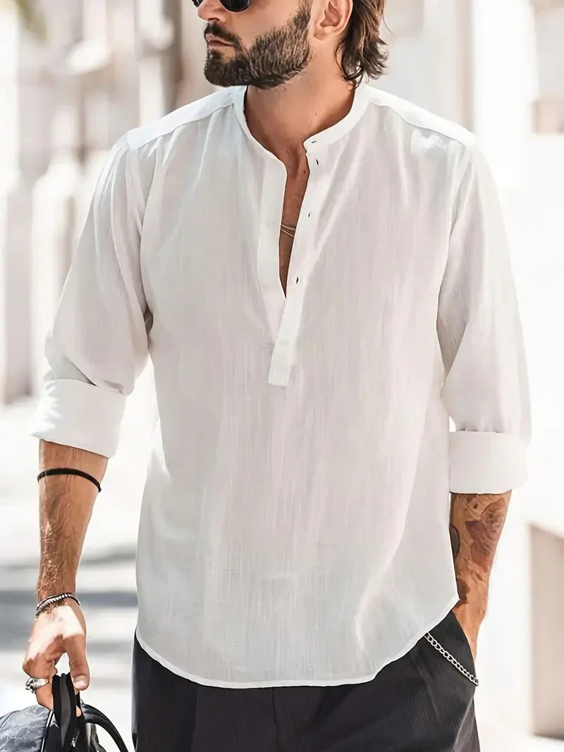 Jacob – Camicia in lino a maniche lunghe