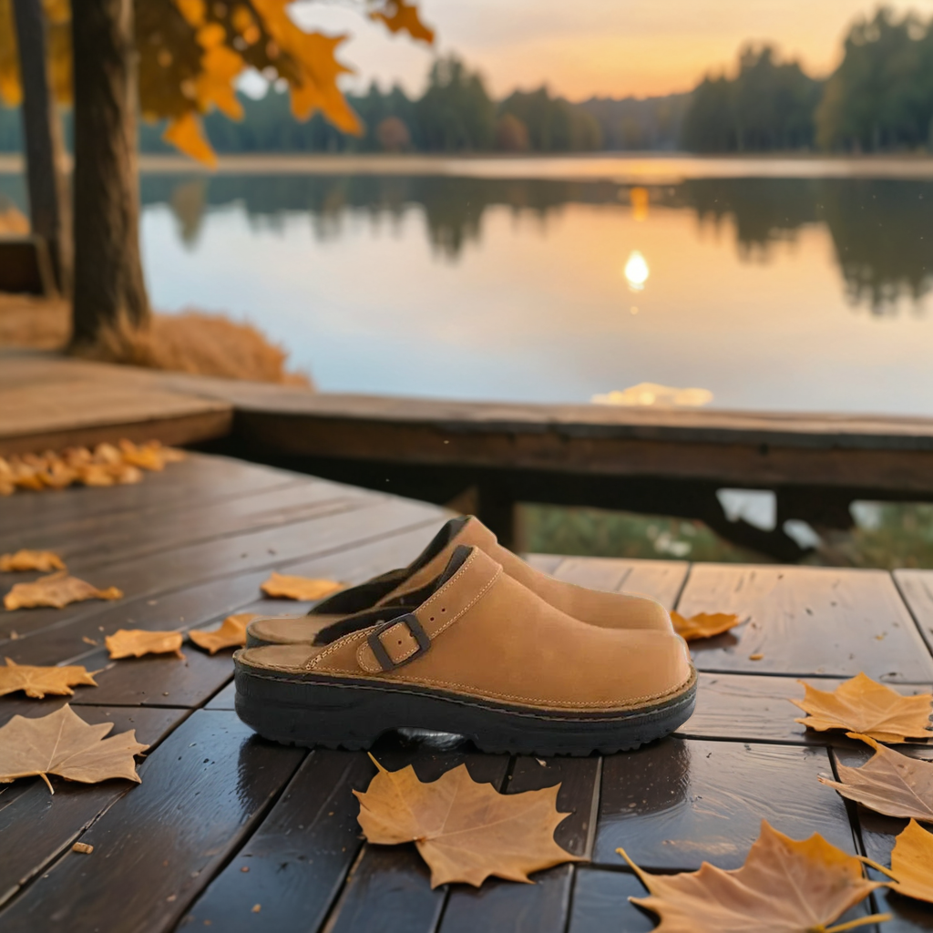 Zoccoli slip-on in pelle unisex