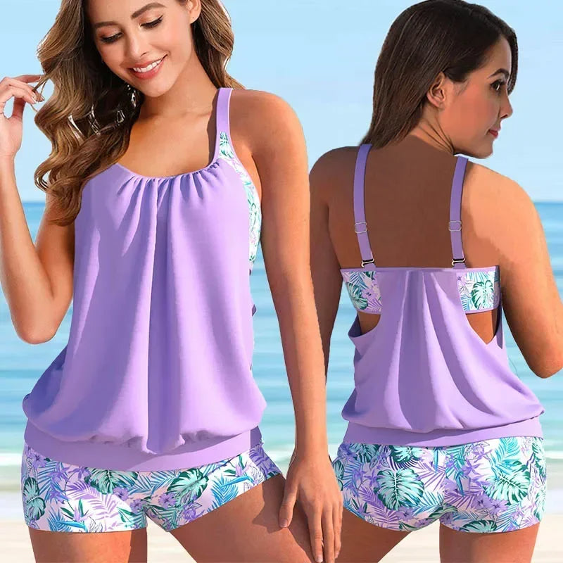 Abigail – Costume due pezzi con stampa floreale da donna