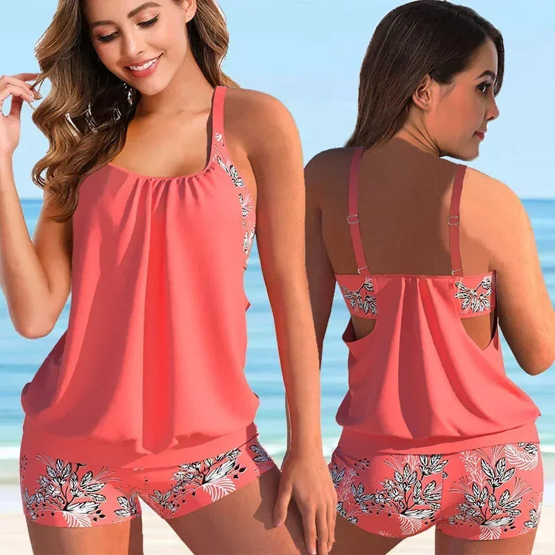 Abigail – Costume due pezzi con stampa floreale da donna
