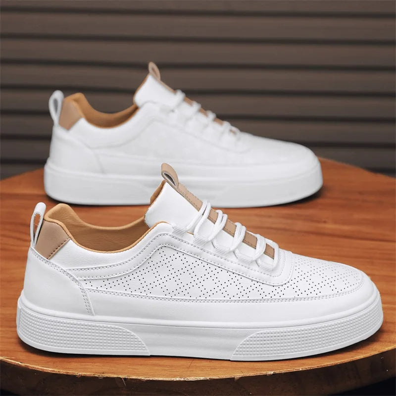 Sneakers basse in vera pelle da uomo