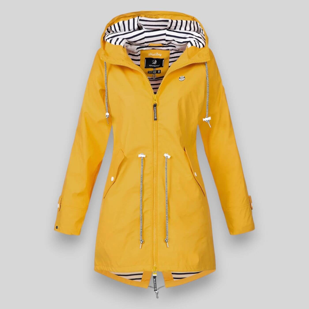 Giacca antipioggia con zip da donna