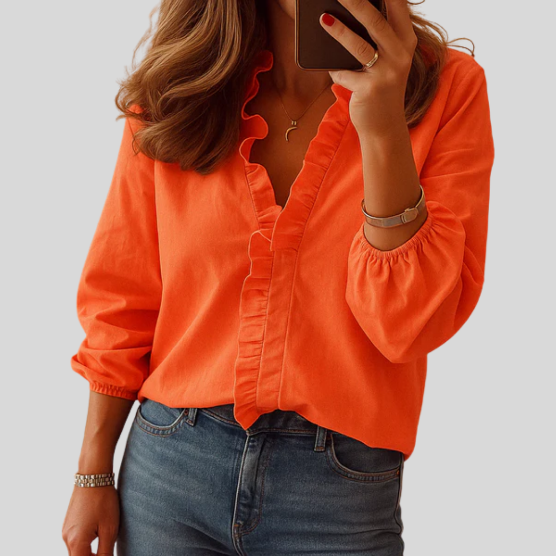 Blusa con volant da donna