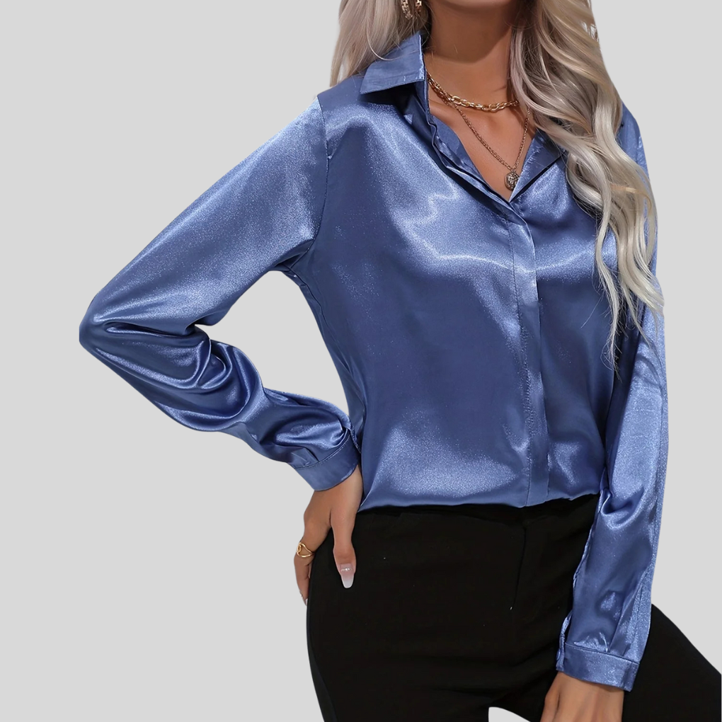 Blusa elegante con bottoni da donna