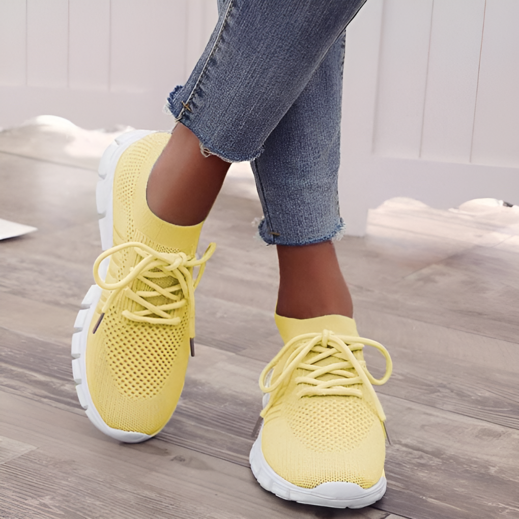 Sneakers ergonomiche in rete traspirante da donna