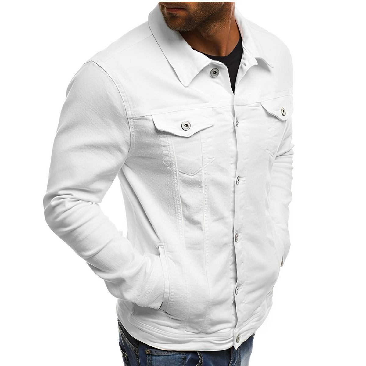Giacca estiva leggera in denim da uomo