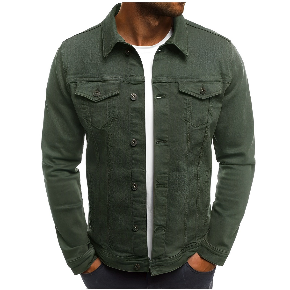Giacca estiva leggera in denim da uomo