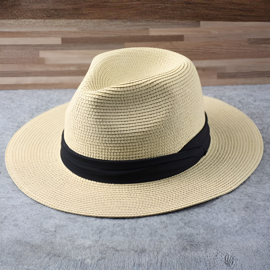 Cappello Panama in paglia intrecciato a mano