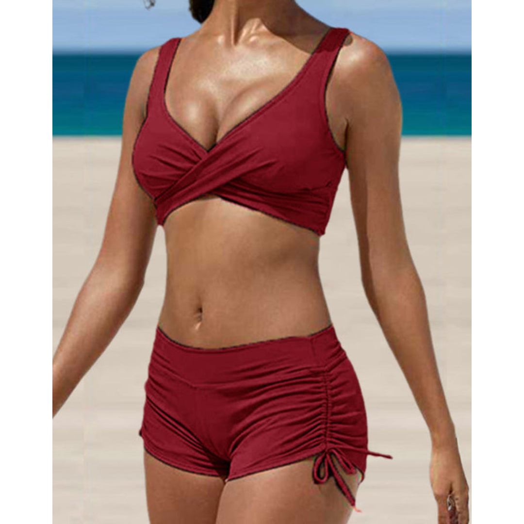 Isla – Costume da bagno donna stampato a due pezzi | Regolabile
