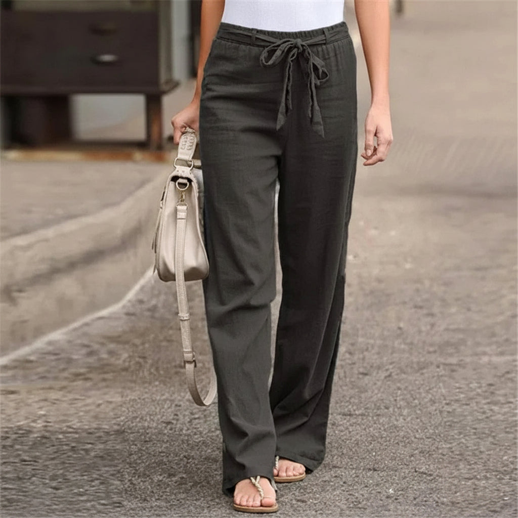 Pantaloni casual con gamba larga per donne