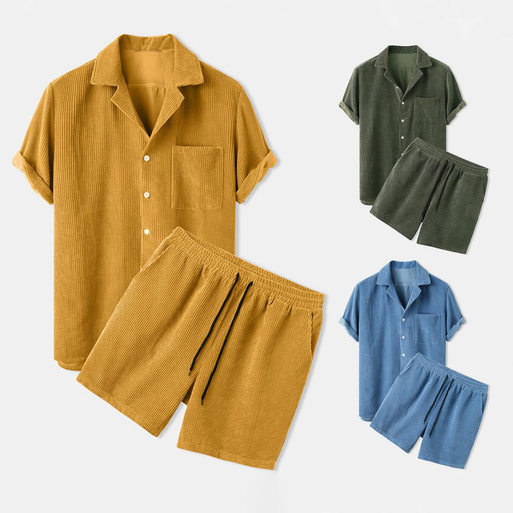 Completo estivo camicia e shorts da uomo