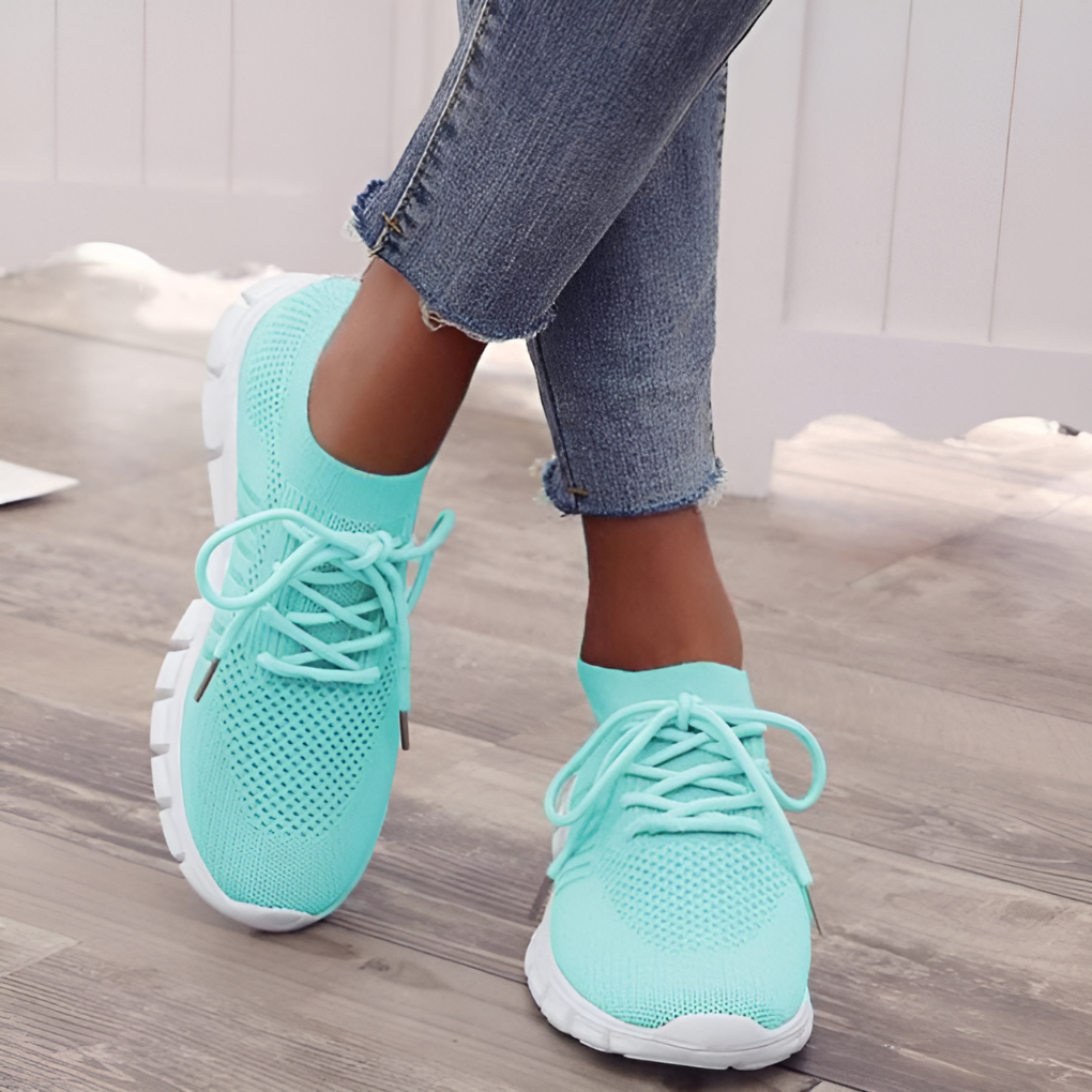 Sneakers ergonomiche in rete traspirante da donna