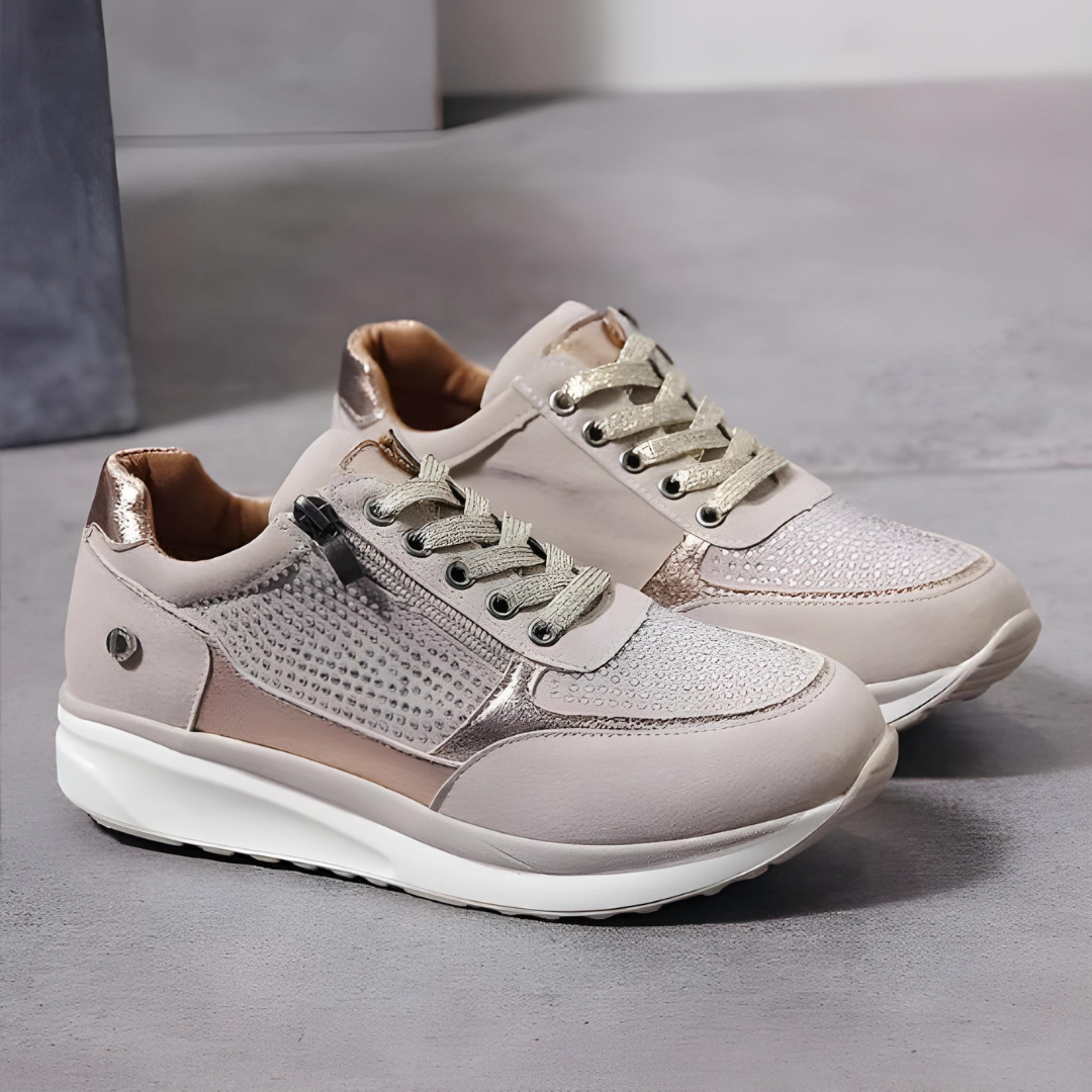 Sneakers sportive ergonomiche da donna con inserti in rete