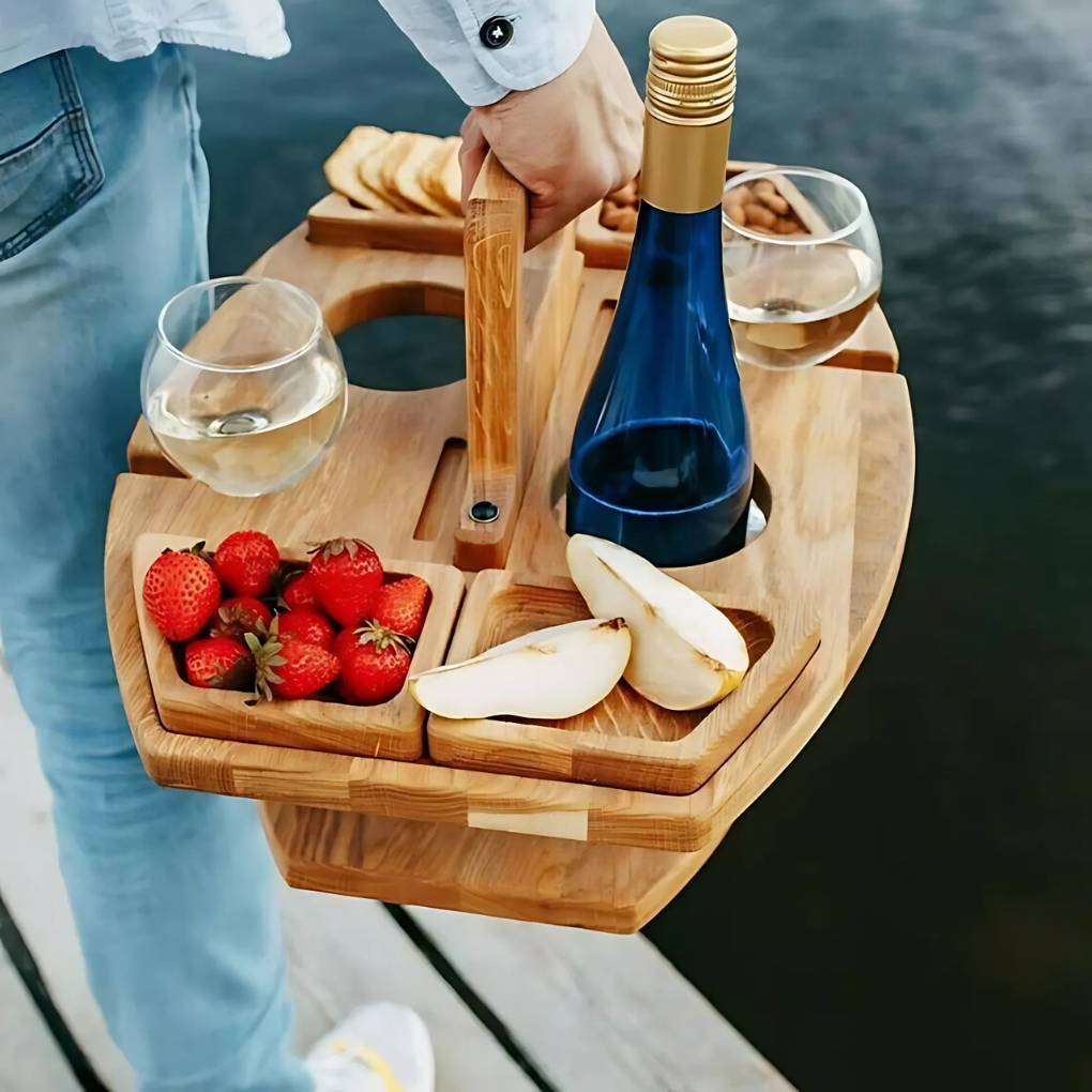 Tavolo da picnic pieghevole in legno portatile