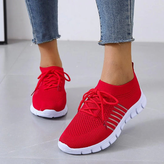 Sneakers slip-on in mesh colorate da donna