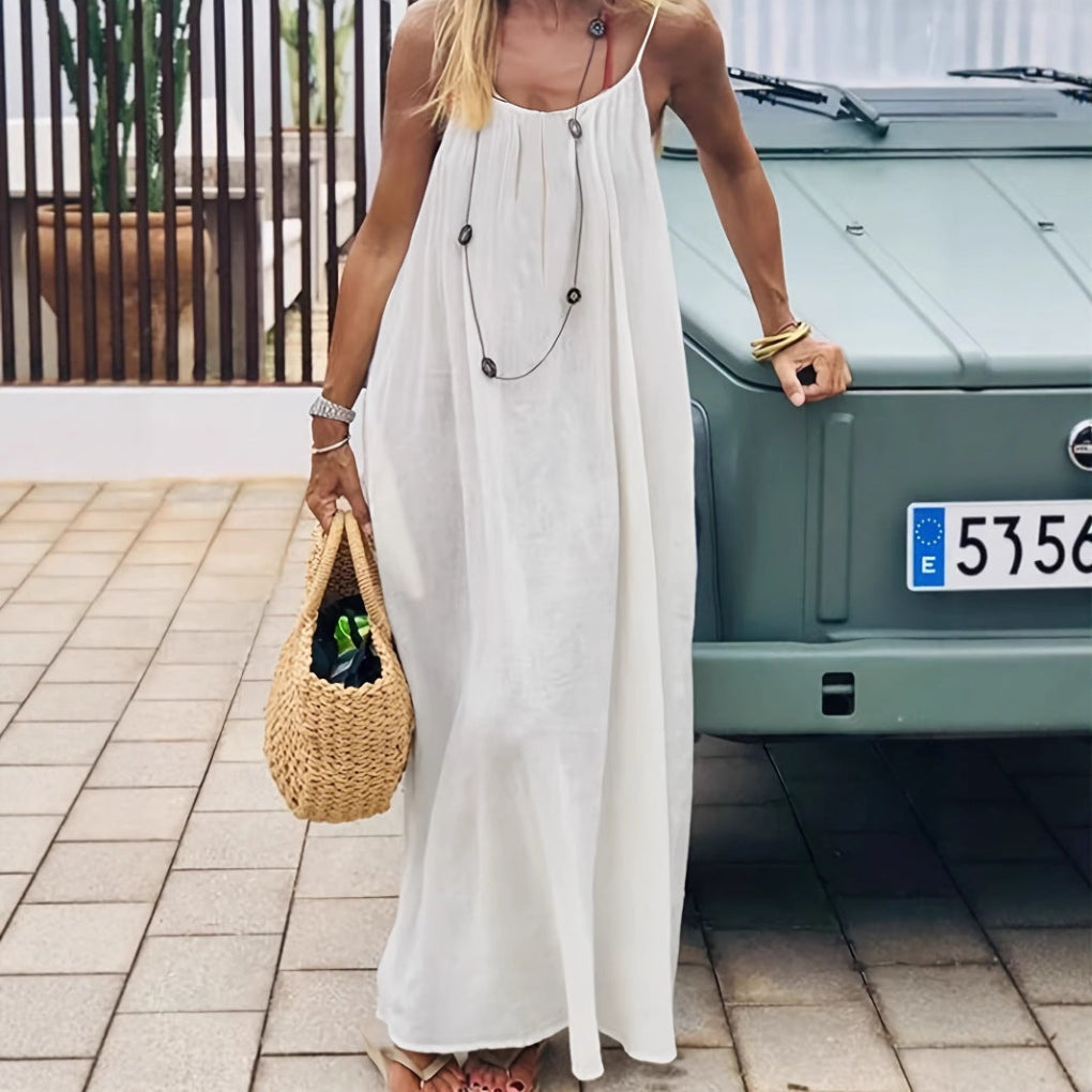 Vestito Lungo Casual Donna Senza Schiena