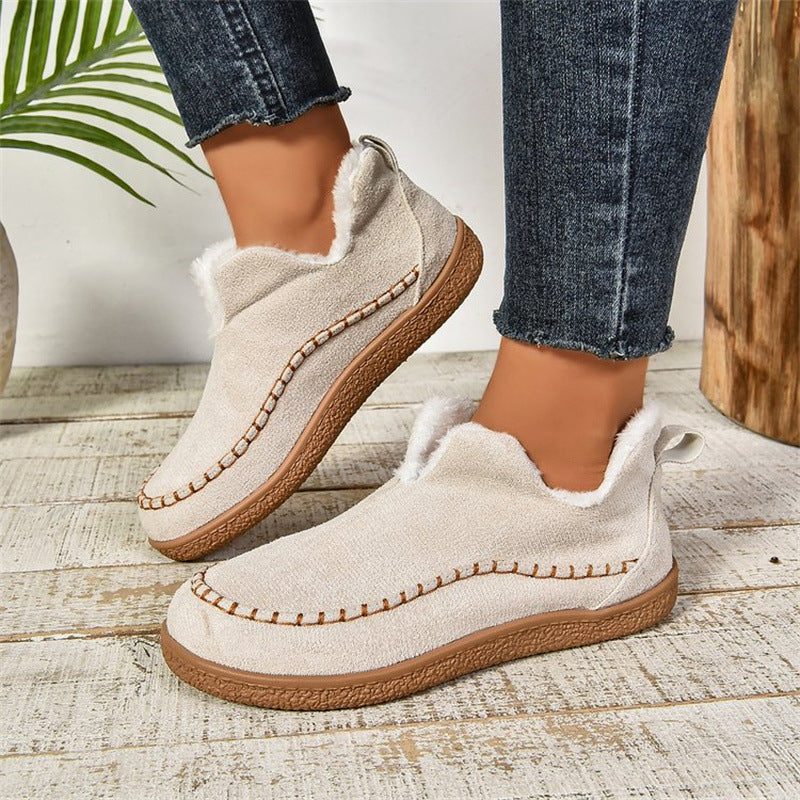 Stivaletti invernali slip-on in similpelle da donna