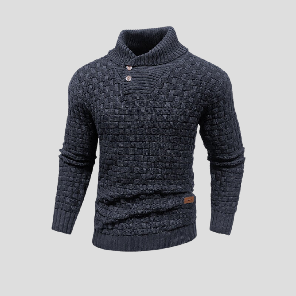 Maglione Button-Up a Mezza Collo per Uomo
