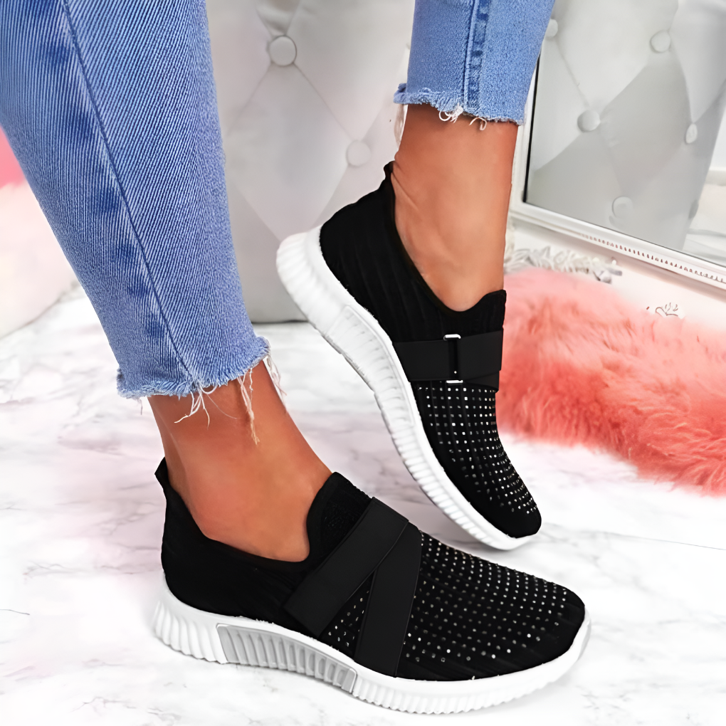 Ballerine casual con cinturino a T da donna