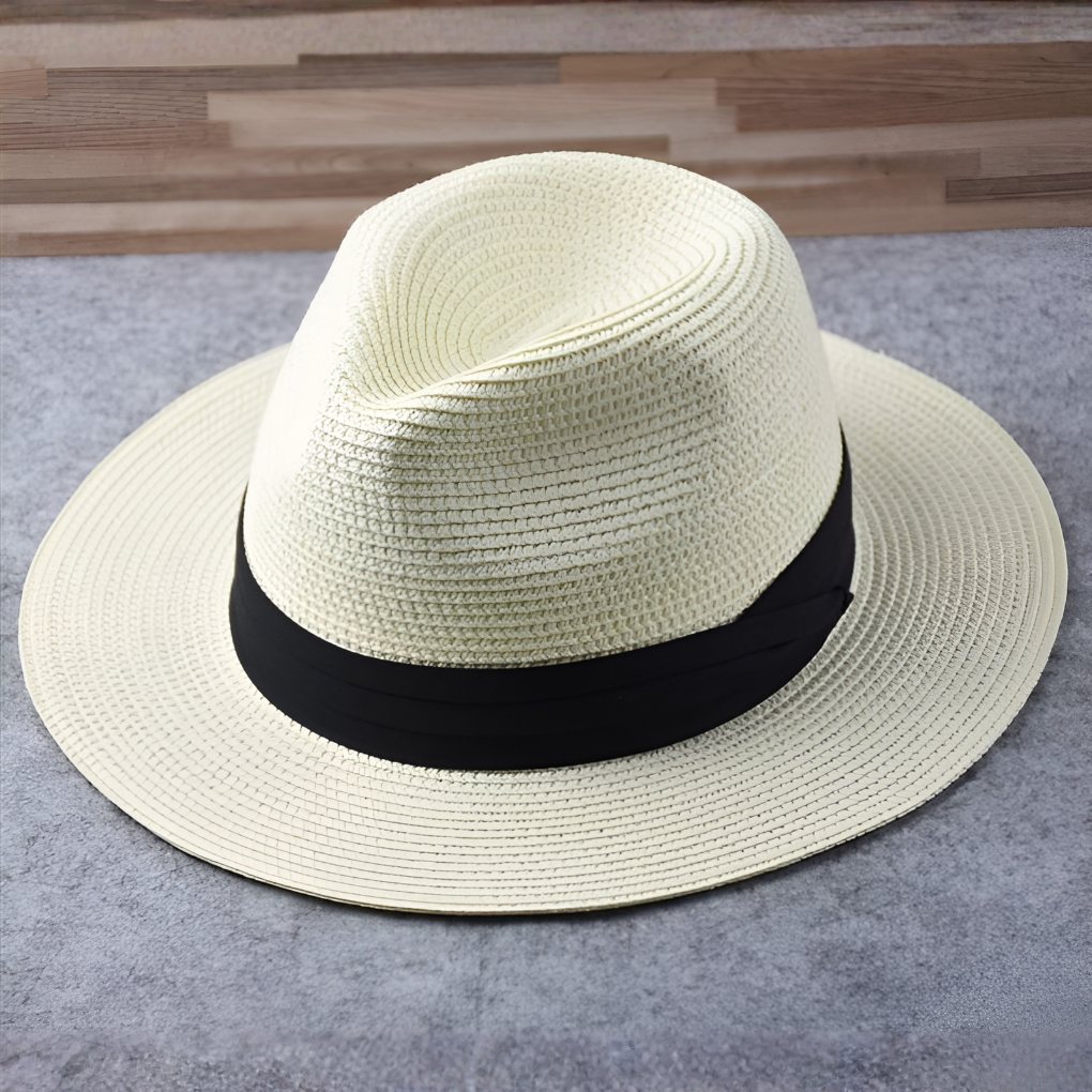 Cappello Panama in paglia intrecciato a mano