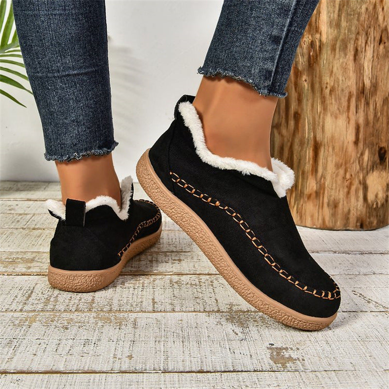Stivaletti invernali slip-on in similpelle da donna