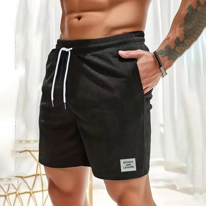 Lioren – Shorts effetto velluto a coste da uomo