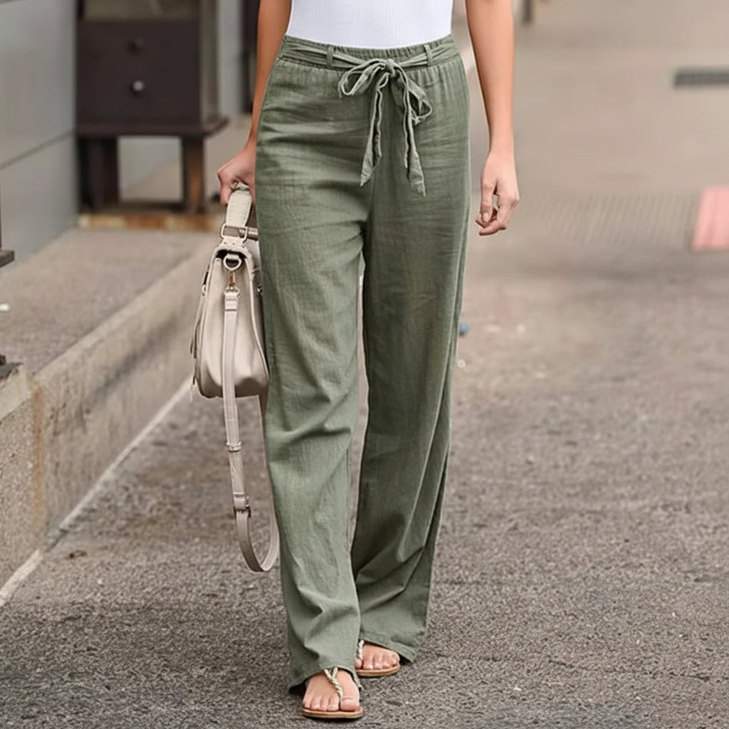 Pantaloni casual con gamba larga per donne