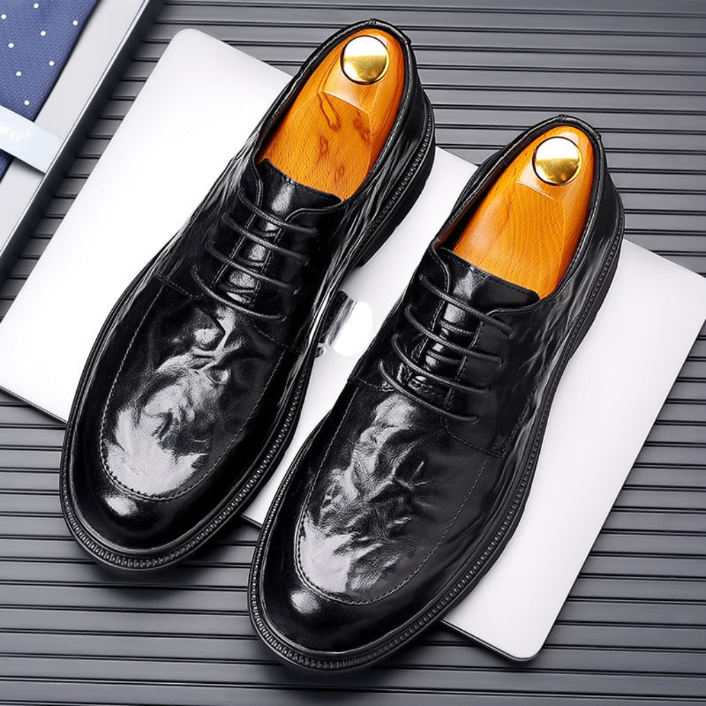 Scarpe Oxford stringate in similpelle da uomo