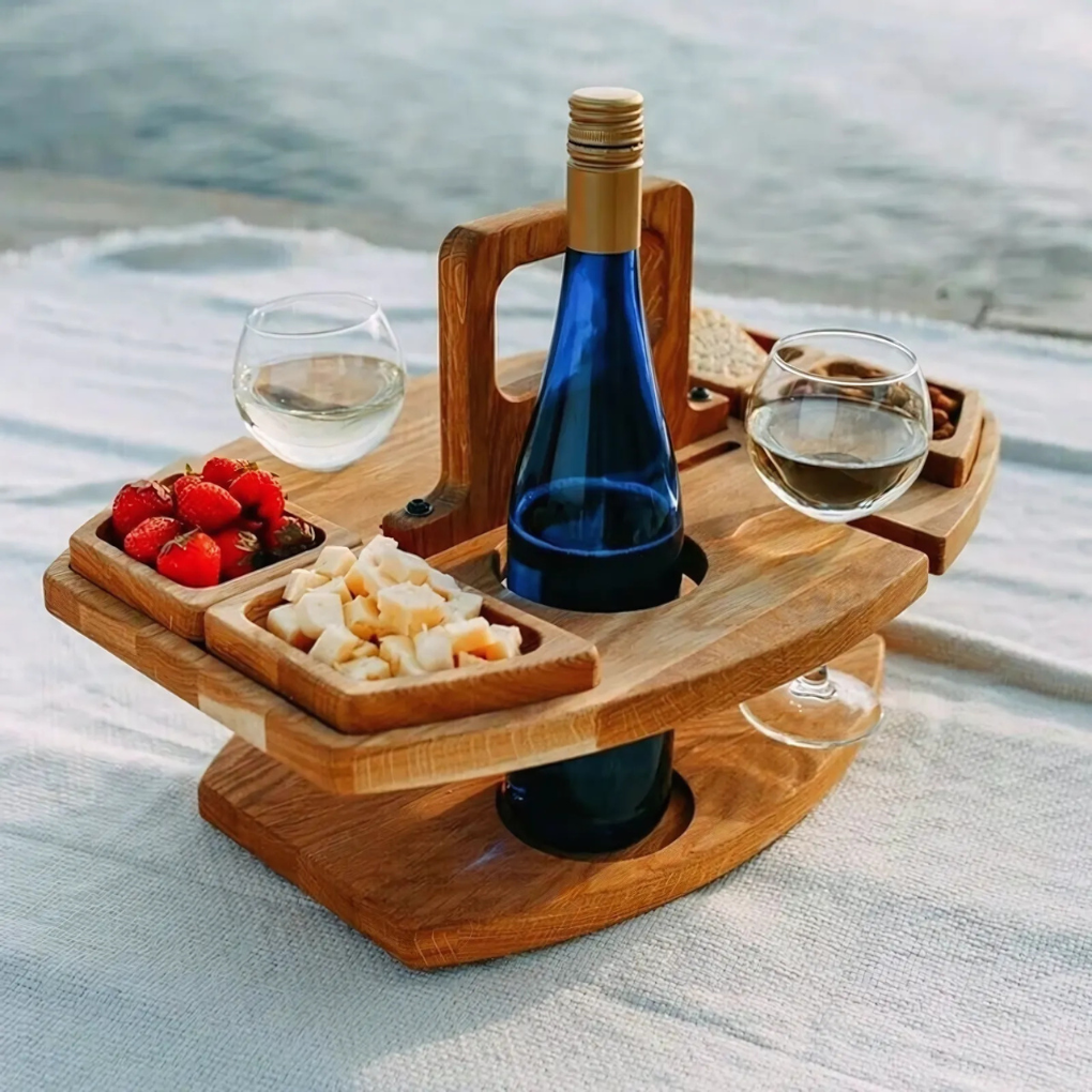Tavolo da picnic pieghevole in legno portatile