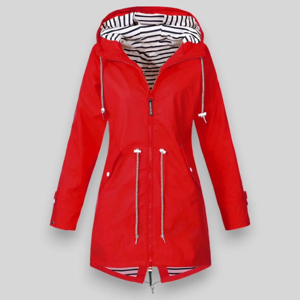 Giacca antipioggia con zip da donna