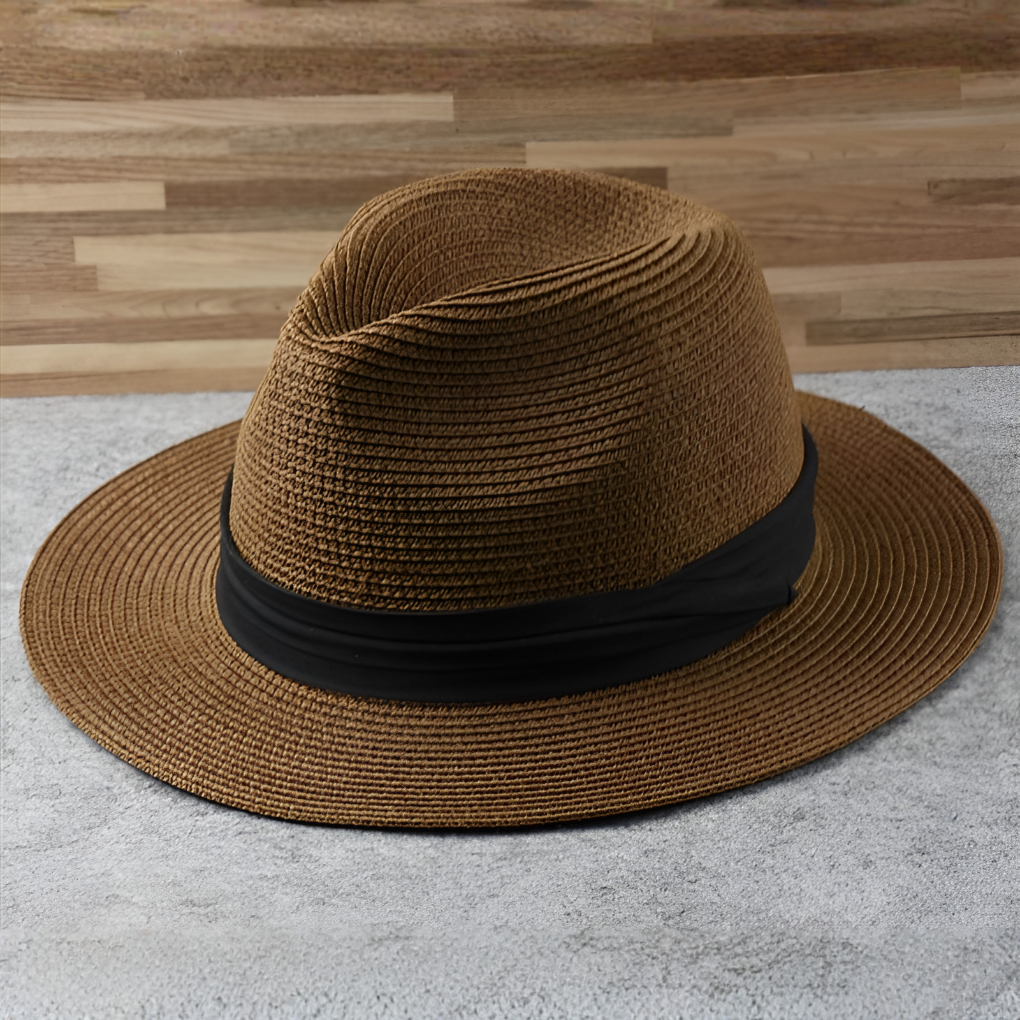 Cappello Panama in paglia intrecciato a mano