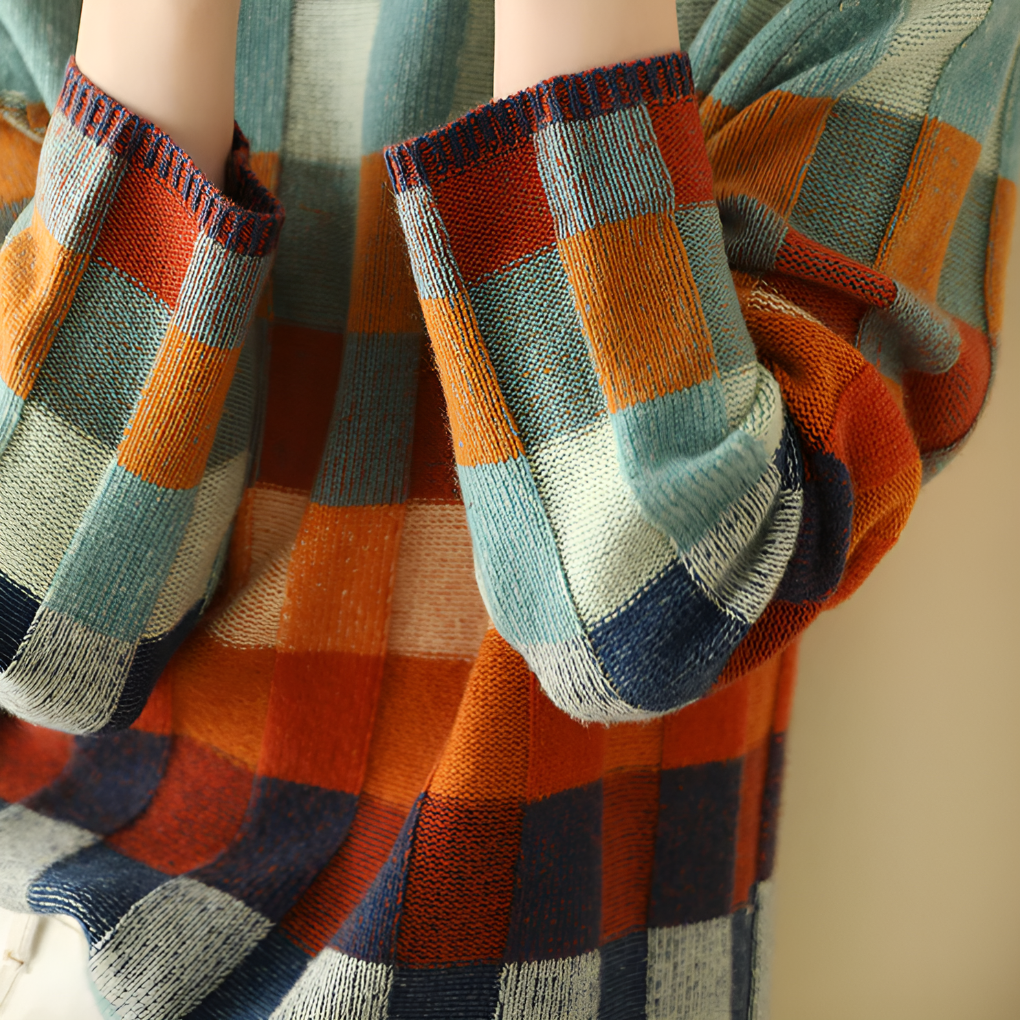 Maglione a collo alto in maglia fine effetto lana da donna