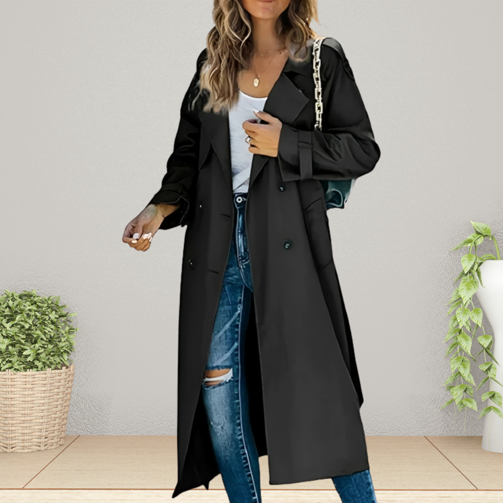 Trench doppiopetto da mezza stagione da donna