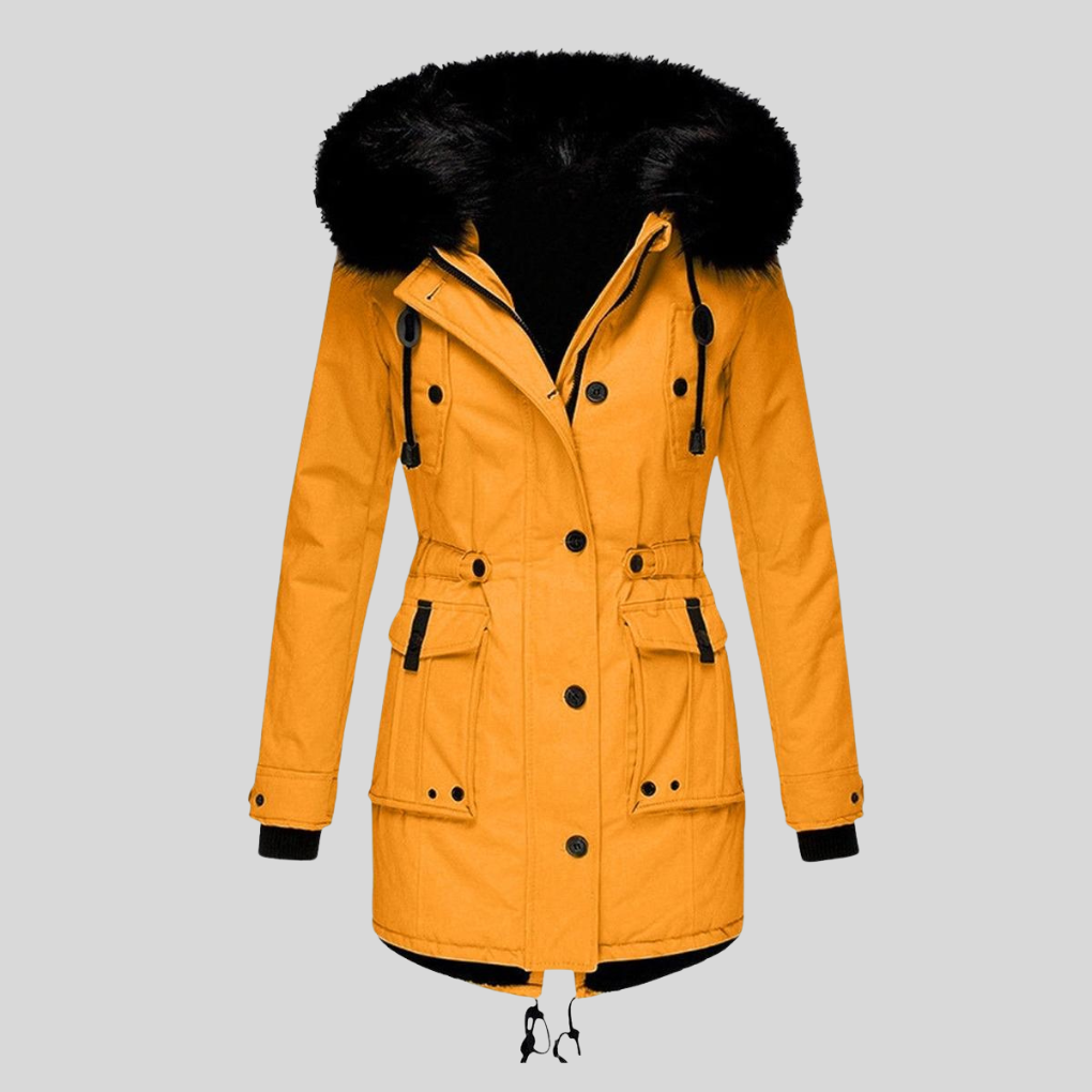 Cappotto Invernale da Donna con Cappuccio – Strato Funzionale con Tasche