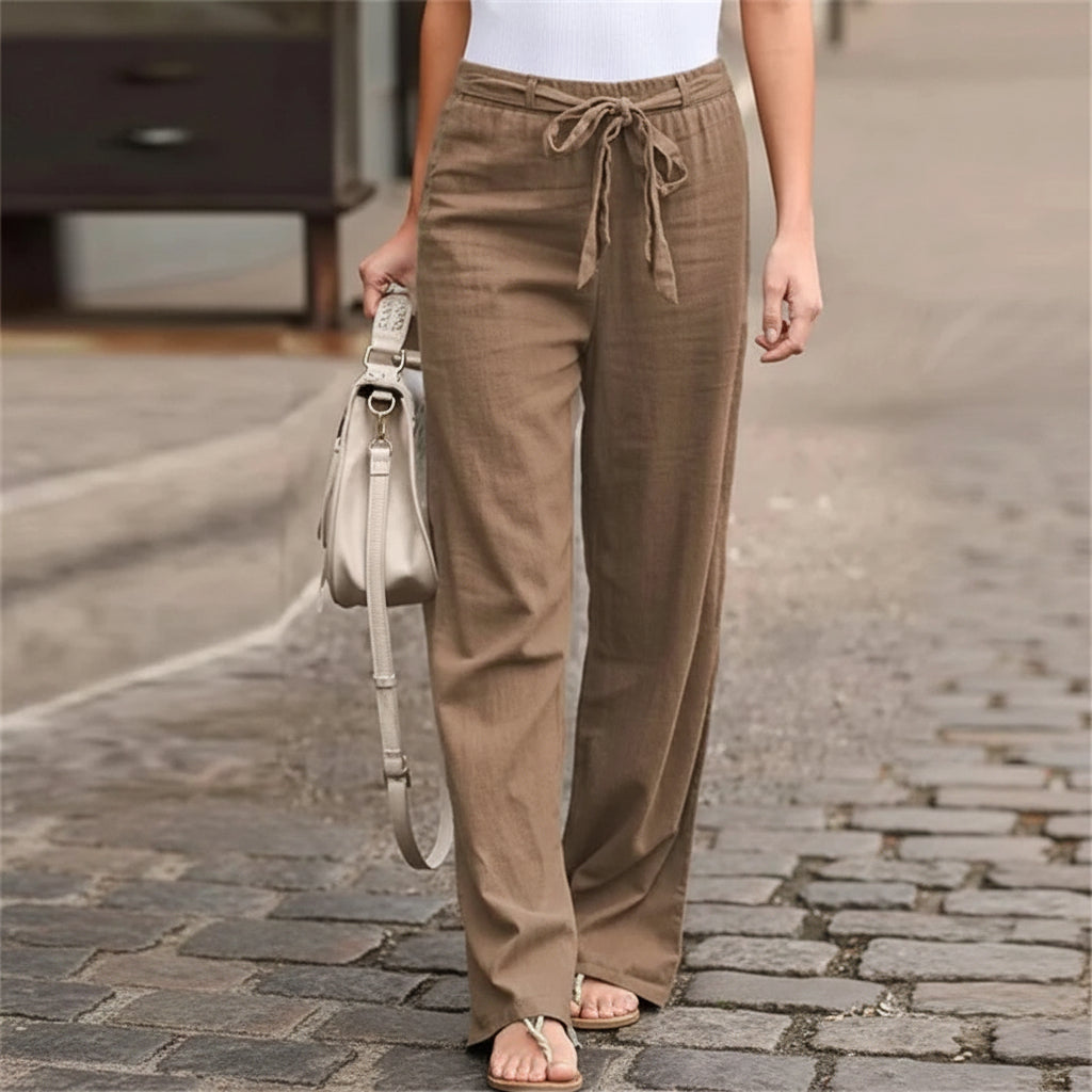 Pantaloni casual con gamba larga per donne