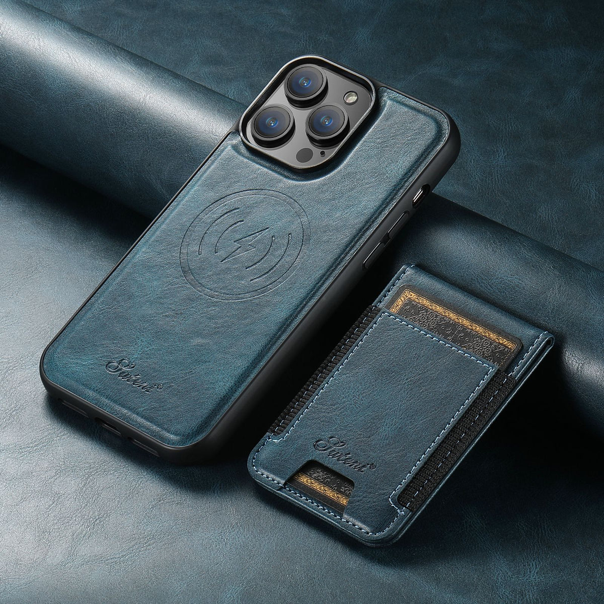 Cover per smartphone con portacarte e supporto magnetico
