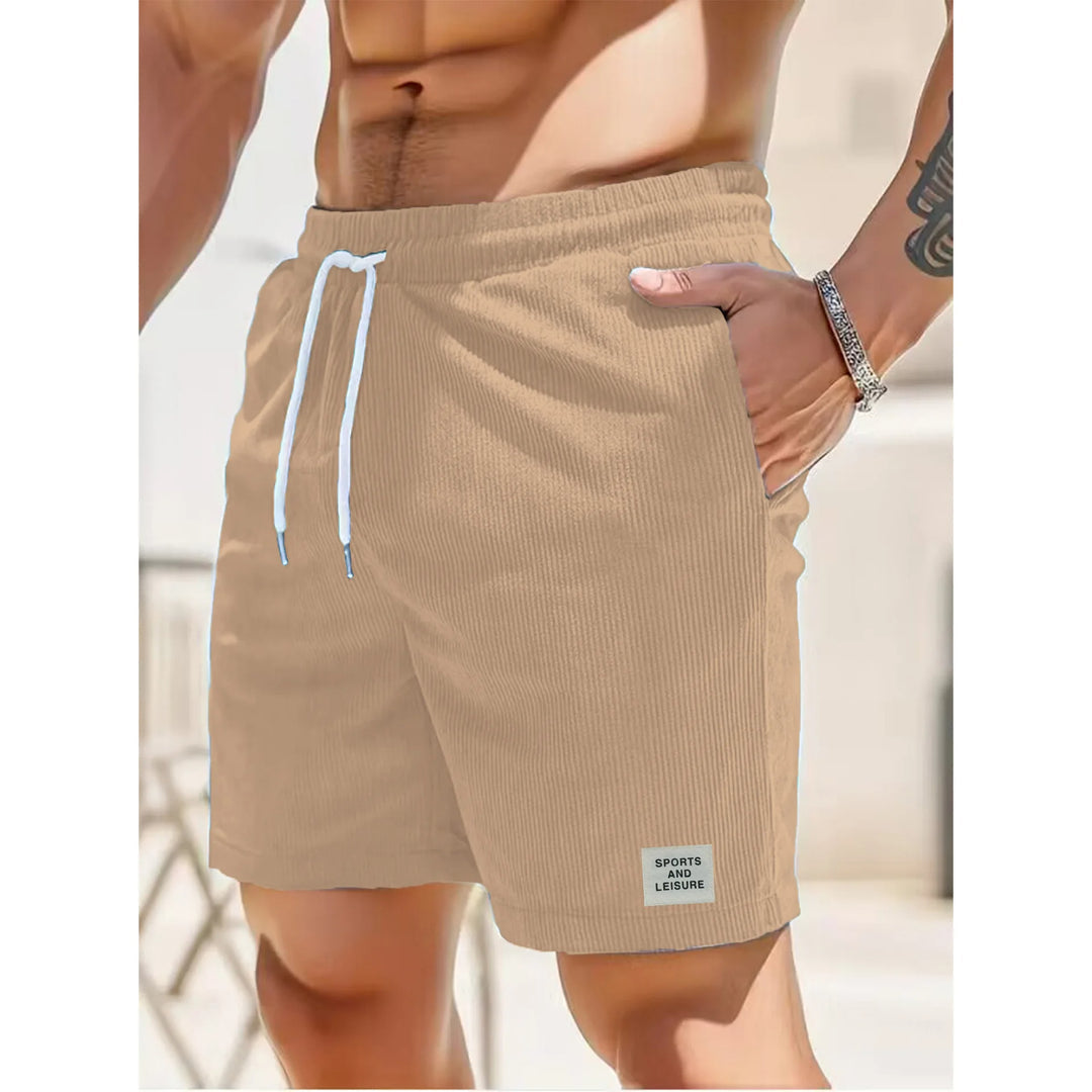 Lioren – Shorts effetto velluto a coste da uomo