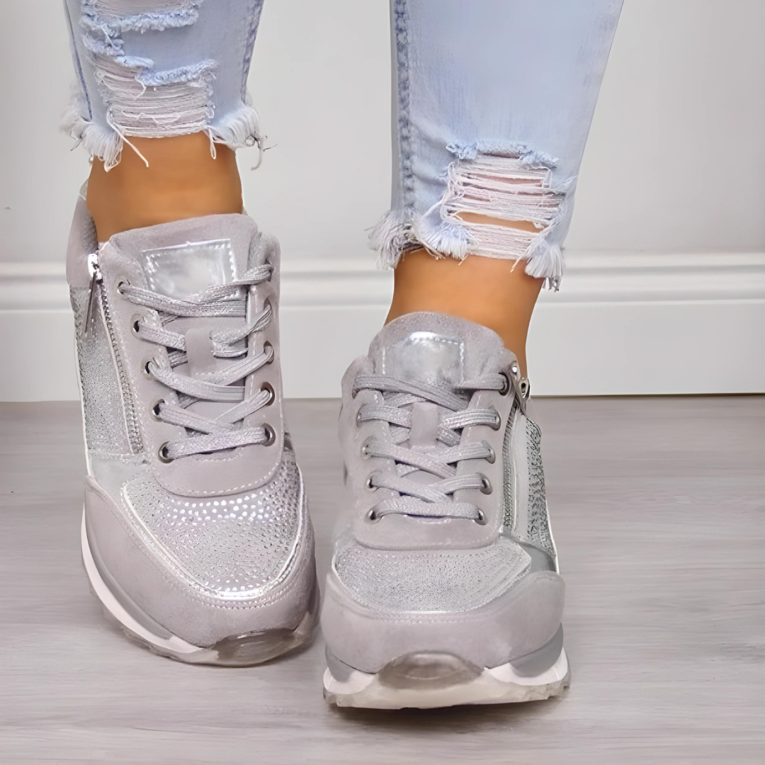 Sneakers sportive ergonomiche da donna con inserti in rete