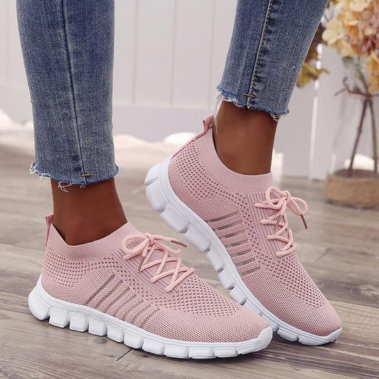 Sneakers slip-on in mesh colorate da donna