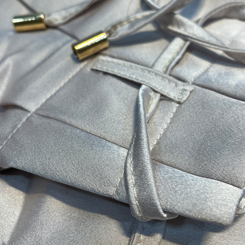 Completo due pezzi in misto cotone e lino da donna