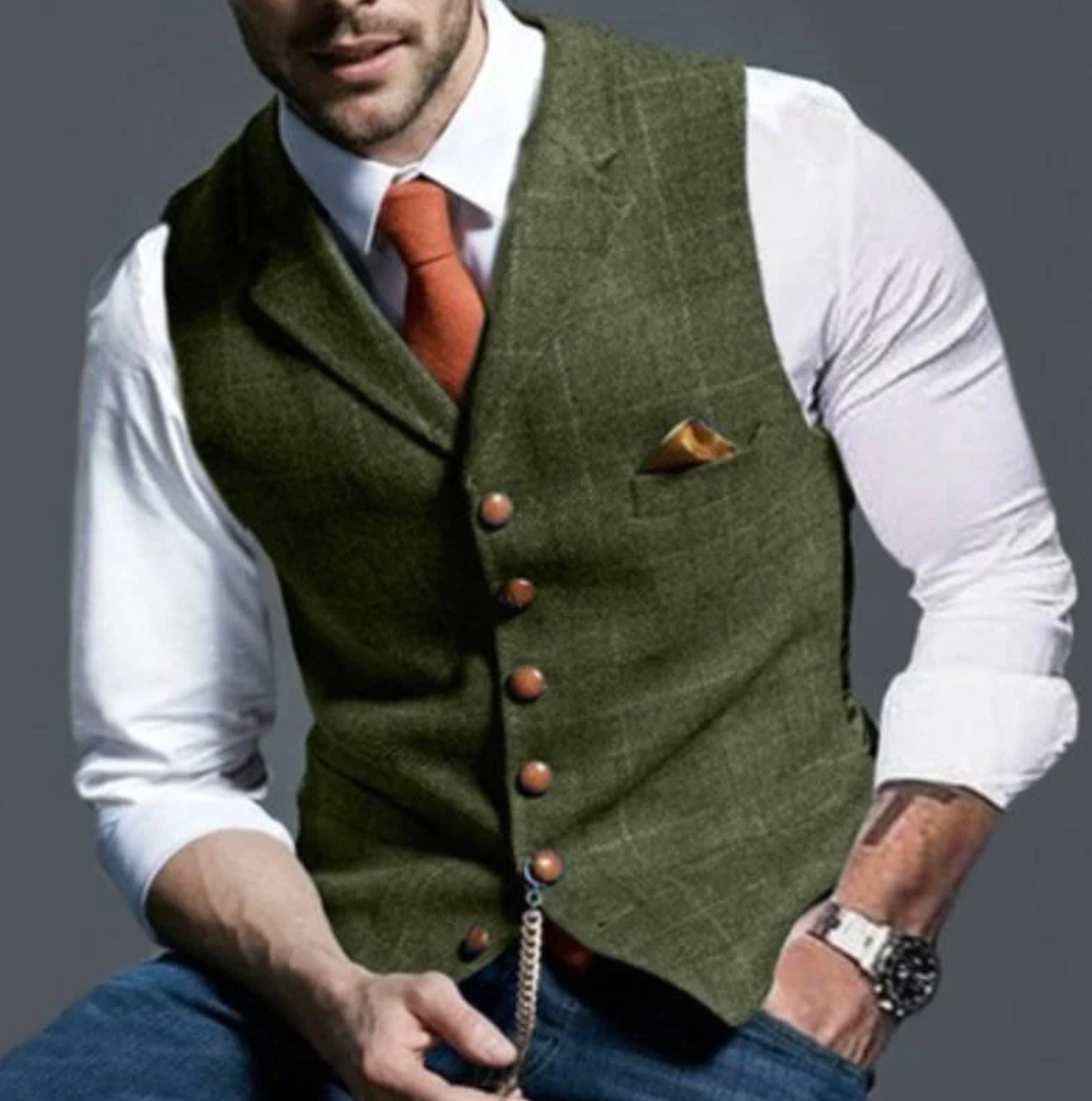 Gilet Vintage da Uomo – Stile Classico con Margine Moderno