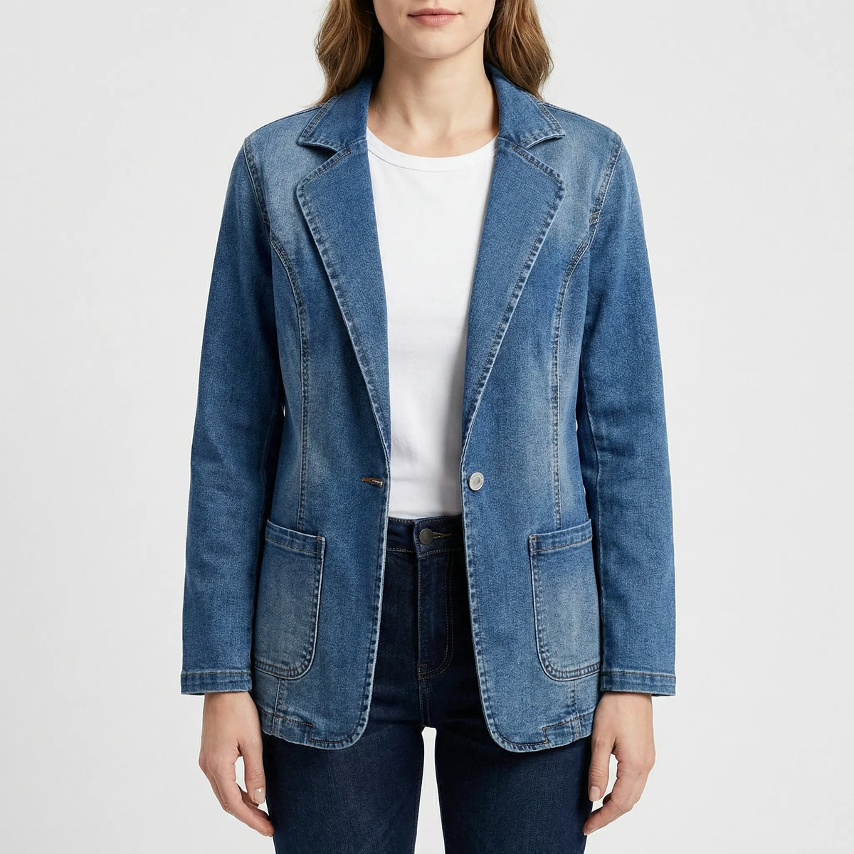 Blazer in Denim su Misura per Donne