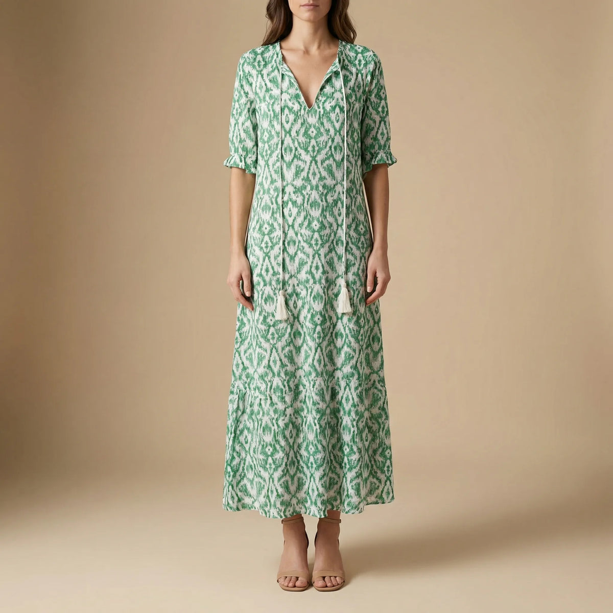 Abito Maxi Boho con Stampa Floreale