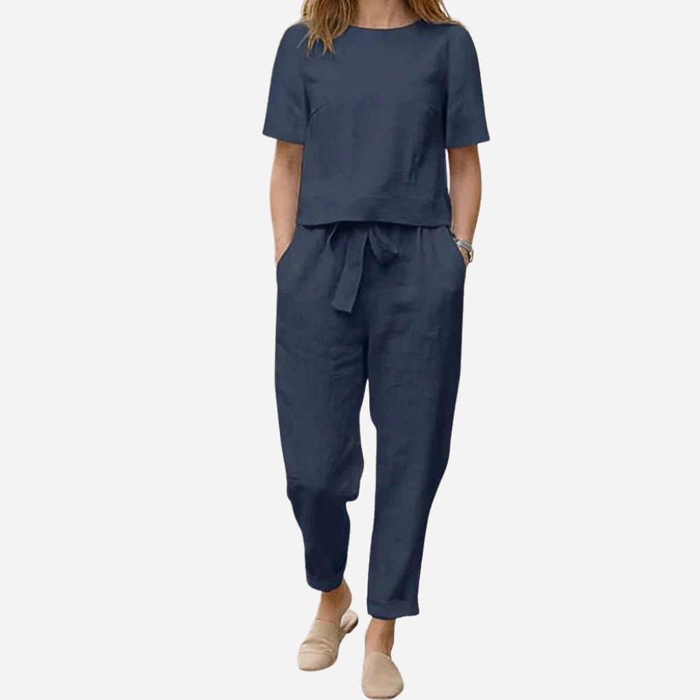 Completo coordinato top e pantaloni da donna