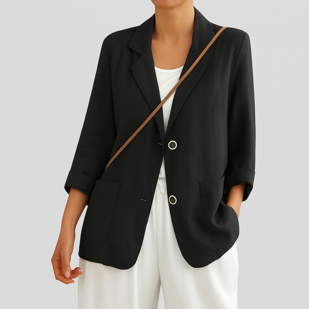 Blazer leggero morbido in fibre naturali da donna