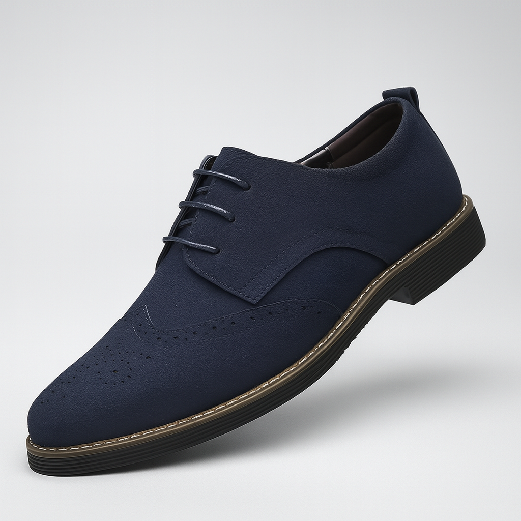 Scarpe Oxford brogue effetto scamosciato da uomo
