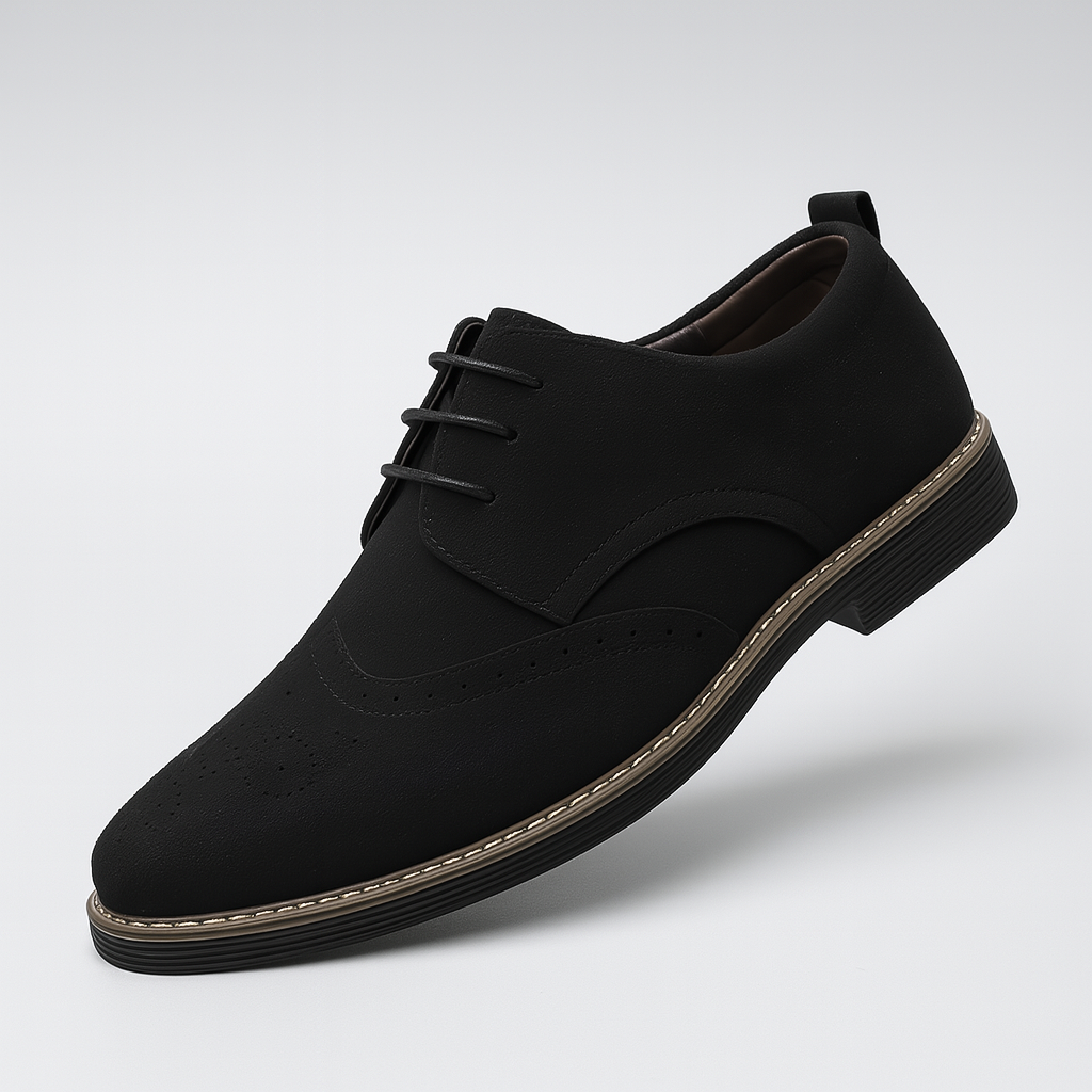 Scarpe Oxford brogue effetto scamosciato da uomo