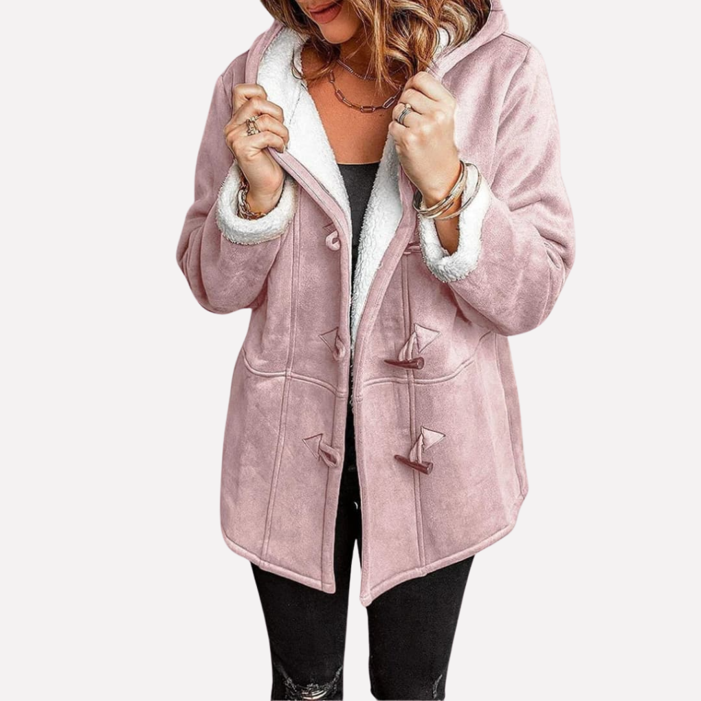 Giacca con cappuccio e alamari da donna