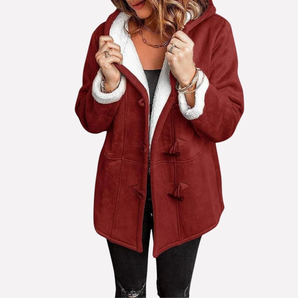 Giacca con cappuccio e alamari da donna